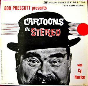 Bob Prescott Presents Cartoons in Stereo with Cy Harrice, 12" DFS 7008 LP, Nice! - Picture 1 of 5