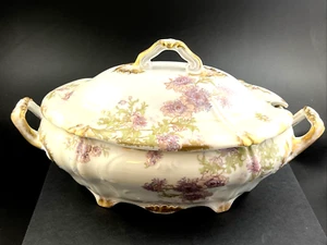 Theodore Haviland France Chrysanthemum 13 1/2" Tureen w/ Rare Mark 1892-93 - Picture 1 of 19