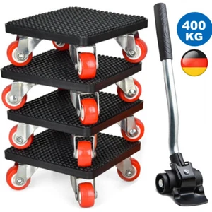5 tlg Transportroller Set 400 kg Möbelheber Umzughelfer Möbelrollen Möbelrücker - Bild 1 von 8