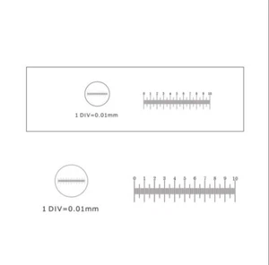 Microscope Stage Micrometer Calibration Slide Graduated Scale Slide 0.1/0.01mm - Picture 1 of 12