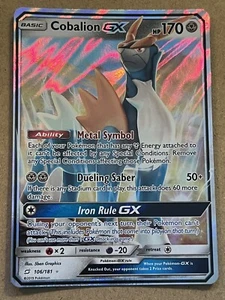 Tarjeta holográfica de Pokémon Cobalion GX 106/181 2019 - Team Up - ultra rara - Imagen 1 de 1