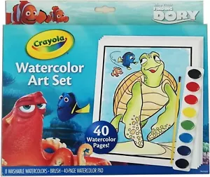 Crayola Finding Dory Watercolor Art Set. 40 pages, 8 Watercolors Brush Included - Picture 1 of 2