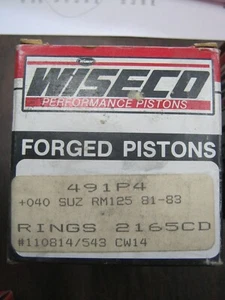NOS 1981-1983 Vintage Suzuki RM125 Motocross Wiseco piston 491P4 .040 oversize - Picture 1 of 1