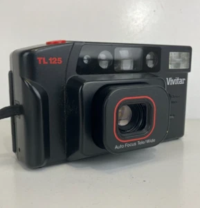 Vivitar TL125 Auto Focus Tele/Wide 35MM Film Camera - TESTED - Picture 1 of 10