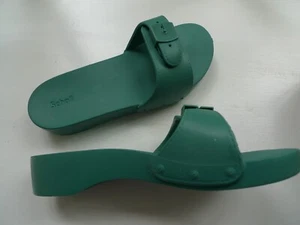 Scholl Mules Mint Pescura Heel Aqua sandals shoes - Picture 1 of 13