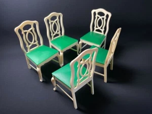 Pedigree Sindy Dining Table Chairs set 1980 green Pedigree 44582 fit 12" doll - Picture 1 of 4