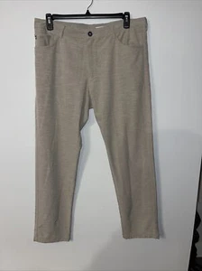 Pantalon de golf Linksoul Chino Khaki homme 36x32 jambe droite plat avant logo extensible - Photo 1/7