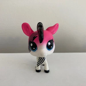 🌟Littlest Pet Shop Rare Single Lydia Zebrastripe 1-51 LPS Pink Zebra Blue Eyes - Picture 1 of 4