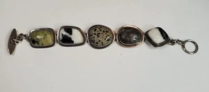 SILPADA Armband Sterlingsilber Jaspis Stein Knebelverschluss - Bild 1 von 5