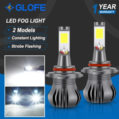 2X Flash White 9145 H10 9140 LED Fog Light Bulbs for Ford F350 F250 Super Duty - Image 1 of 4