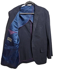 Johnston & Murphy unrestricted Partial lined Cotton Blend 2 Button Jacket Sz L - Picture 1 of 15