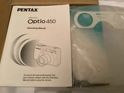 pentax optics 450 boxed in good condition, case,  256mb, 128 mb&16mb cards - Image 1 of 4