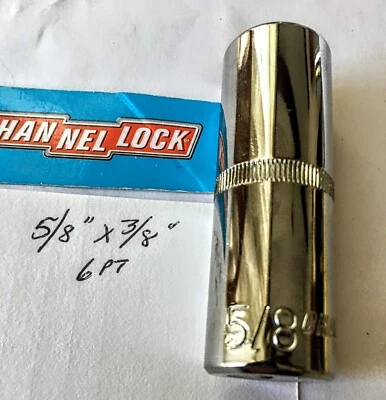 CHANNELLOCK  5/8" x 3/8" DR     SAE DEEP SOCKET  6 Point Free USA Shipping - Image 1 of 4