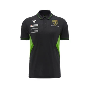 Polo negro del equipo Lamborghini Squadra Corse 2024 para hombre - Imagen 1 de 2