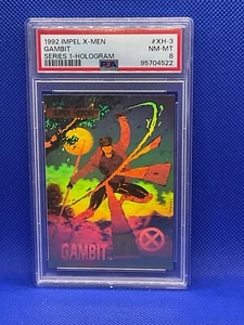1992 Impel X-Men Series 1-Hologram #XH-3 Gambit PSA 8 NM-MNT - Picture 1 of 2