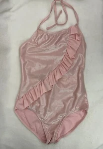 CAT & JACK - Girls Pink & Silver Shimmery One Piece Swimsuit size L 10 - 12 - Picture 1 of 3