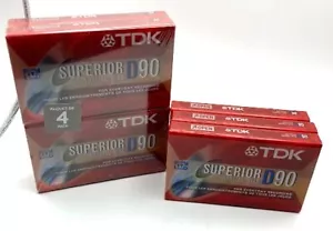 Neu versiegelt TDK D90 Normal Bias leere Kassetten Set 7 IEC/Typ I - Bild 1 von 3