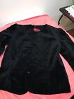 Vintage 80'S Sasson Paris Newyork Black Velvet Jacket Size 8/9 Waist Coat