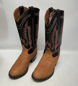 Tony Lama Herren Pecan Taurus Schulter Cowboy Stiefel 7 D - Bild 1 von 7