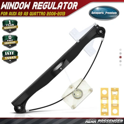 Regulador de ventana eléctrica sin motor para Audi A3 A3 Quattro pasajero trasero derecho diestro Foto 1 de 4