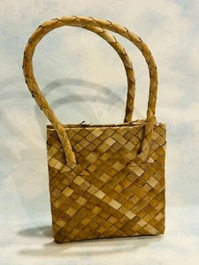Vintage Mini Weaved Handtasche Geldbeutel Neu ohne Etikett - Bild 1 von 7