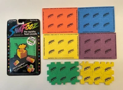 Lot of SNAFOOZ "The Squishy Foam Puzzle" puzzles (blue, purple, yellow & more) - Image 1 of 4