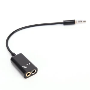 3.5mm Mic Audio jack to Headphone Microphone Y Splitter Cable Converter Adap _pu - Picture 1 of 6