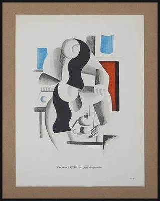 Fernand LEGER : Composition cubiste, lithographie en pochoir 1929 - Photo 1/4
