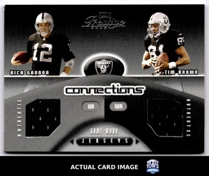 2002 Prestige #C-15 RICH GANNON/TIM BROWN Oakland Raiders MEM #/500 EX-NM - Picture 1 of 4