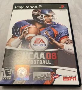 NCAA '08 Football Sony PlayStation 2 2008 Game Disc Hard Shell Case Manual ESPN - Picture 1 of 7