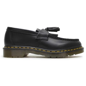 Dr. Martens Adrian Black Unisex Smooth Leather Tassel Slip-on Loafers Shoes - Picture 1 of 4