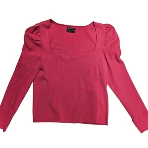 ASOS DESIGN Maglione manica a sbuffo - Rosa vibrante TG 14 - Foto 1 di 5