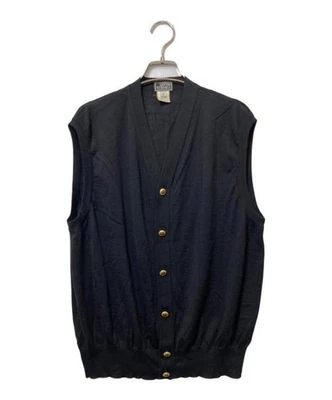 GIANNI VERSACE Chaleco Tejido con Botones Medusa Azul Marino Foto 1 de 4