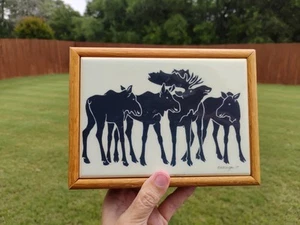 Crane Creek Graphics Wyoming Vintage Moose 1979 Jewelry Trinket Box - Picture 1 of 9