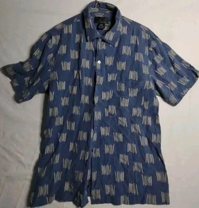 Vintage J.Ferrar Shirt Men's Small Silk Cuban Button Down Matchstick Pocket - Picture 1 of 5