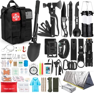 250-in-1 Survival Kit with First Aid, Molle Bag, Emergency Tent & Tools - Picture 1 of 11