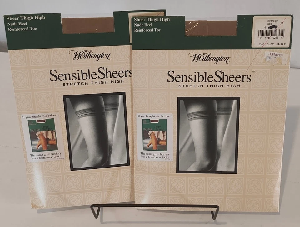 Lote Medias Worthington Sensibles Transparentes Hasta el Muslo Gala Talla Promedio Foto 1 de 4