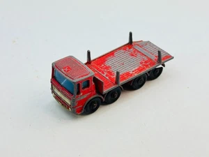 Vintage Lesney Matchbox Diecast Leyland No 10 Pipe Truck Flat Bed Red England - Picture 1 of 7