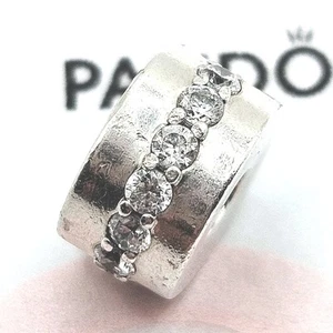 ● Original Pandora Charm Clip mit Makel! "Funkelnde Klare Linie" 791972 Zirkonia - Bild 1 von 5