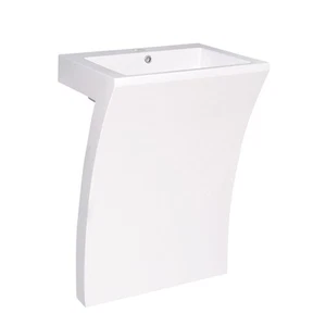 Fresca FCB5024 Quadro 22-1/2" Pedestal Bathroom Sink - White - Picture 1 of 3