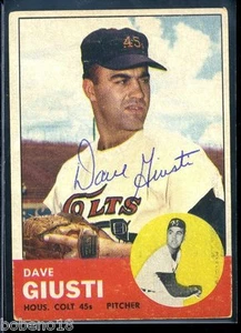 Dave Giusti signed autographed Auto 1963 Topps card #189 - Picture 1 of 1