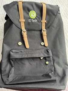 NWT THREADS BY PEERLESS Backpack Black Canvas Snaps Zips &Buckles “iD Tech” NEW - Picture 1 of 9