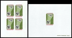 Space, Telephone. Fr. Andorra 1976. Sc.245, Mi.273 imperf sheetlet + deluxe. MNH - Picture 1 of 1