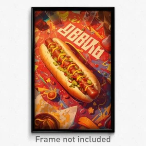 Russian Movie Poster - Black Hot Dog (Russia Psychedelic Art Retro Film Print) - Picture 1 of 1