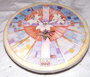 CoasterStone Cross with White Lilies Coaster New  - Picture 1 of 2