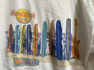 Vintage Hard Rock Cafe MAUI Surfboards Hunks Beauties XL tshirt - Picture 1 of 8