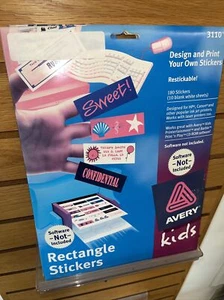 Avery 1.25" X 2.38" 18 Per Sheet 8.5" X 11, 10 Sheet Avery Template 94227 NEW - Picture 1 of 2