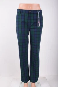 Vineyard Vines Boys Breaker Pants Chinos Size 18 Navy Blue Green Plaid NWT - Picture 1 of 7