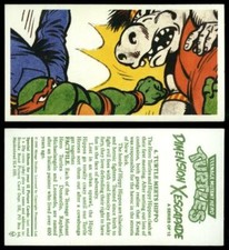 Turtle Meets Hippo #4 Teenage Mutant Hero Turtles 1990 Brooke Bond Card