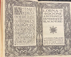 Lorna Doone by R.D. Blackmore 1912 Published in London & New York - Imagen 1 de 7